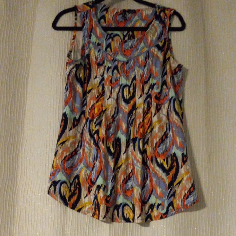 Multi-Color Print Sleeveless Women’s Top